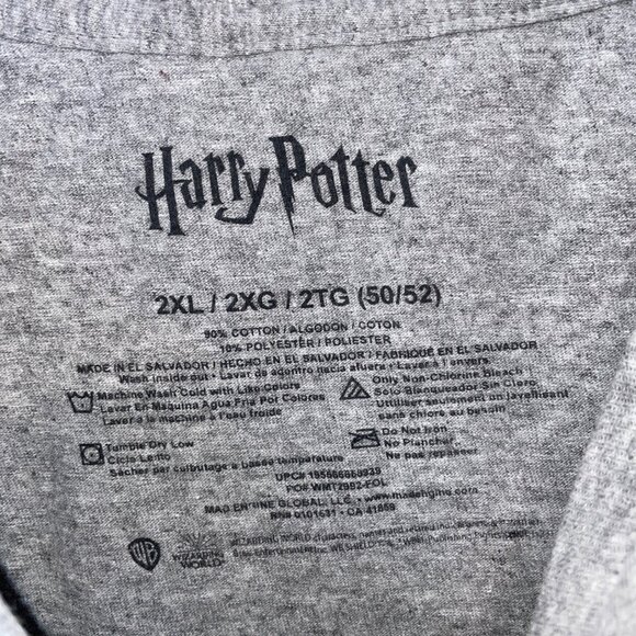 Harry Potter Herbology Graphic T-Shirt 2XL 80% Cotton 20% Polyester Gray Short S - Picture 5 of 6